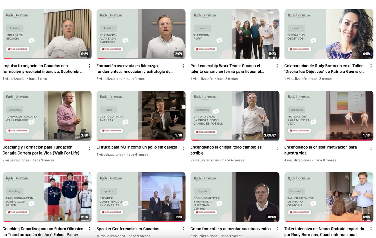 Estamos terminando de editar el perfil en youtube donde subimos contenido de las charlas, conferencias y formación.