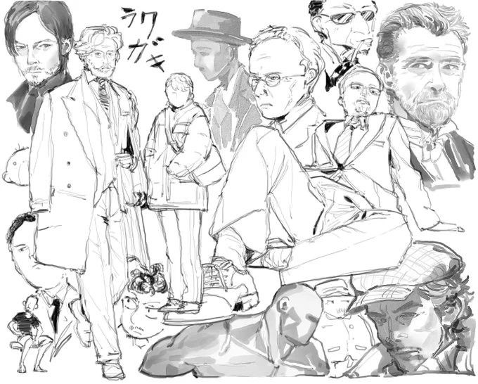色々参考にしておじさん練習ラクガキ。 