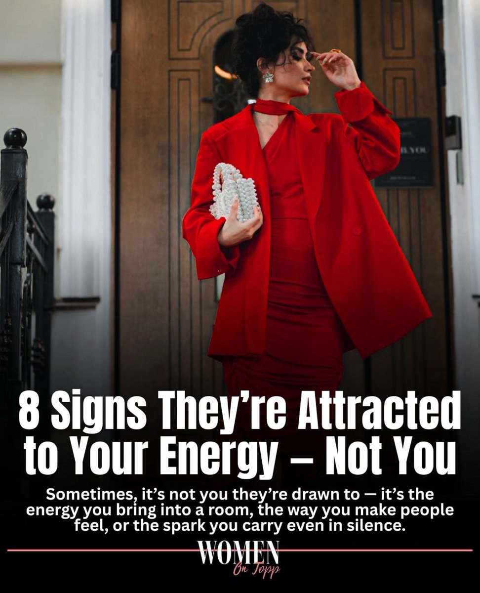 Sometimes, it’s not you they’re drawn to — it’s the energy you bring into a room, the way you make people feel, or the spark you carry even in silence. 

womenontopp.com/8-signs-theyre…