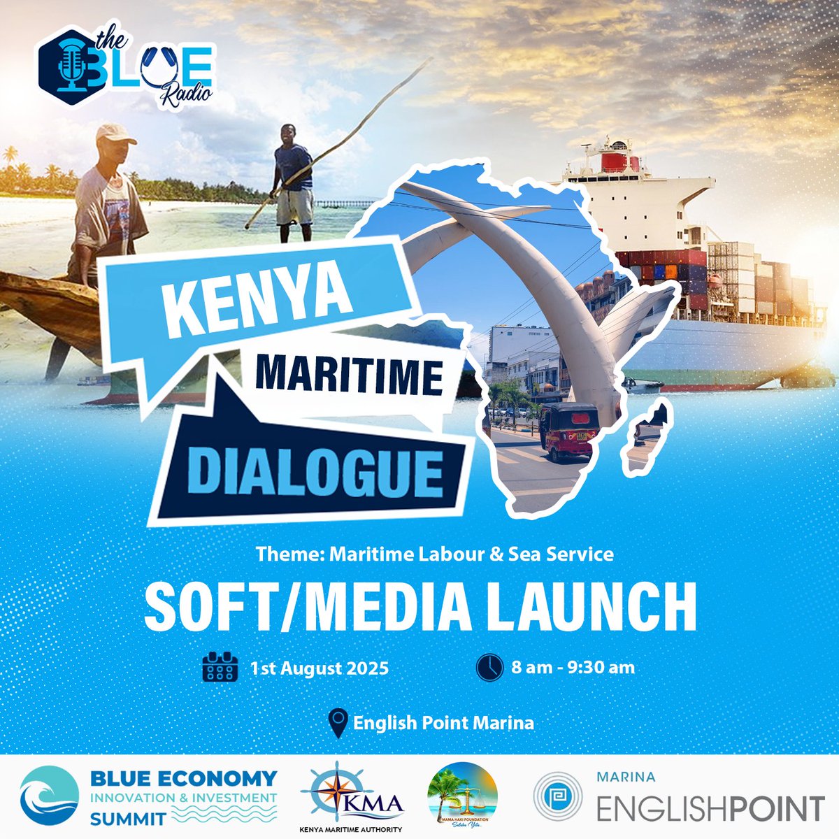 Blue Radio (@blueradioke) on Twitter photo This Friday, we’re unveiling the Kenya Maritime & Shipping Dialogue — a national platform spotlighting youth voices & shaping Kenya’s maritime future.
🗓 1st Aug |⏰ 8 - 9:30AM
📍English Point Marina, Mombasa
⚓️Join the launch. Be part of the wave
<a href="/ps_adenmillah/">PS Aden Millah</a> <a href="/kmakenya/">Kenya Maritime Authority official</a> This Friday, we’re unveiling the Kenya Maritime & Shipping Dialogue — a national platform spotlighting youth voices & shaping Kenya’s maritime future.
🗓 1st Aug |⏰ 8 - 9:30AM
📍English Point Marina, Mombasa
⚓️Join the launch. Be part of the wave
<a href="/ps_adenmillah/">PS Aden Millah</a> <a href="/kmakenya/">Kenya Maritime Authority official</a>