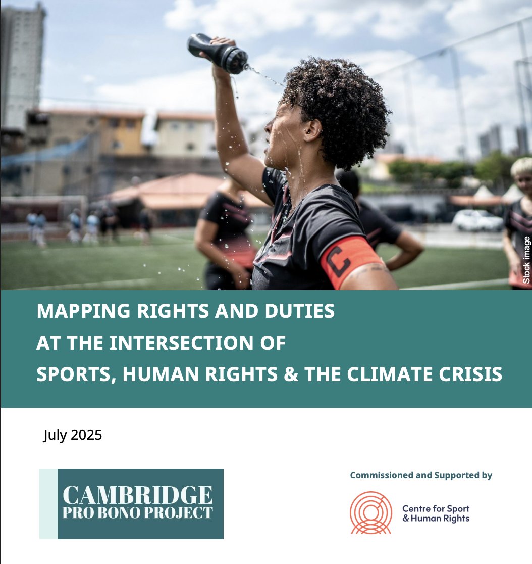 Shubham Jain (@shubhamjain224) on Twitter photo 🚨 New Report: #HumanRights impacts of the #ClimateCrisis in & around #Sports <a href="/Cam_ProBono/">Cambridge Pro Bono Project</a> x <a href="/SportandRights/">Centre for Sport & Human Rights</a>
Read: lnkd.in/dxEPGMC6
<a href="/cambridgelaw/">Faculty of Law</a> <a href="/Sportslaw_Asser/">Asser International Sports Law Centre</a> <a href="/SportEcoGroup/">The Sport Ecology Group</a> <a href="/SportPosSummit/">Sport Positive</a> <a href="/cooldownnetwork/">cooldownnetwork @cooldownnetwork.bsky.social</a> <a href="/TheNextTest/">The Next Test</a> #ClimateJustice #law #environment #ClimateChange 🚨 New Report: #HumanRights impacts of the #ClimateCrisis in & around #Sports <a href="/Cam_ProBono/">Cambridge Pro Bono Project</a> x <a href="/SportandRights/">Centre for Sport & Human Rights</a>
Read: lnkd.in/dxEPGMC6
<a href="/cambridgelaw/">Faculty of Law</a> <a href="/Sportslaw_Asser/">Asser International Sports Law Centre</a> <a href="/SportEcoGroup/">The Sport Ecology Group</a> <a href="/SportPosSummit/">Sport Positive</a> <a href="/cooldownnetwork/">cooldownnetwork @cooldownnetwork.bsky.social</a> <a href="/TheNextTest/">The Next Test</a> #ClimateJustice #law #environment #ClimateChange