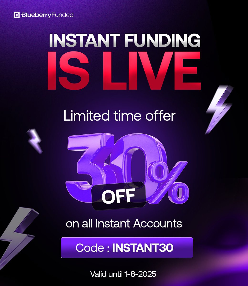 🚨 INSTANT FUNDING IS OFFICIALLY LIVE🚨

Start earning from day one, no challenge, no waiting.

🔹 LITE &amp; ELITE accounts now available

🔹 No Consistency Rule 

🔹 No Payout Denial 

🔹 30% OFF with code INSTANT30

🔹 Valid until August 1st

Don’t miss your shot at faster profits