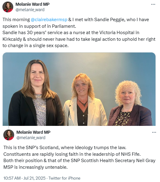 It's obvious these two Scottish Labour MPs are using the tawdry NHS Fife tribunal in order to attack the SNP. If the racist messages allegedly posted by Sandie Peggie are genuine then they might want to reconsider aligning themselves so closely with her.