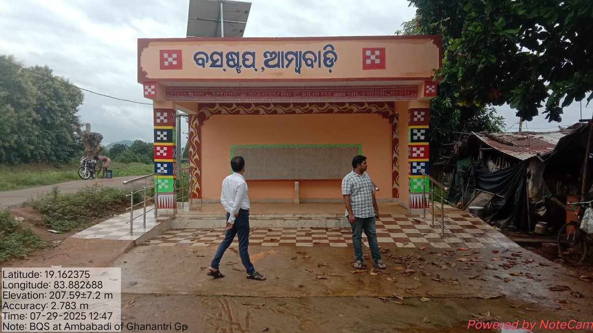 Respected BDO and AEE Sir visited different projects in Ghanantri GP on Dt. 29.07.2025