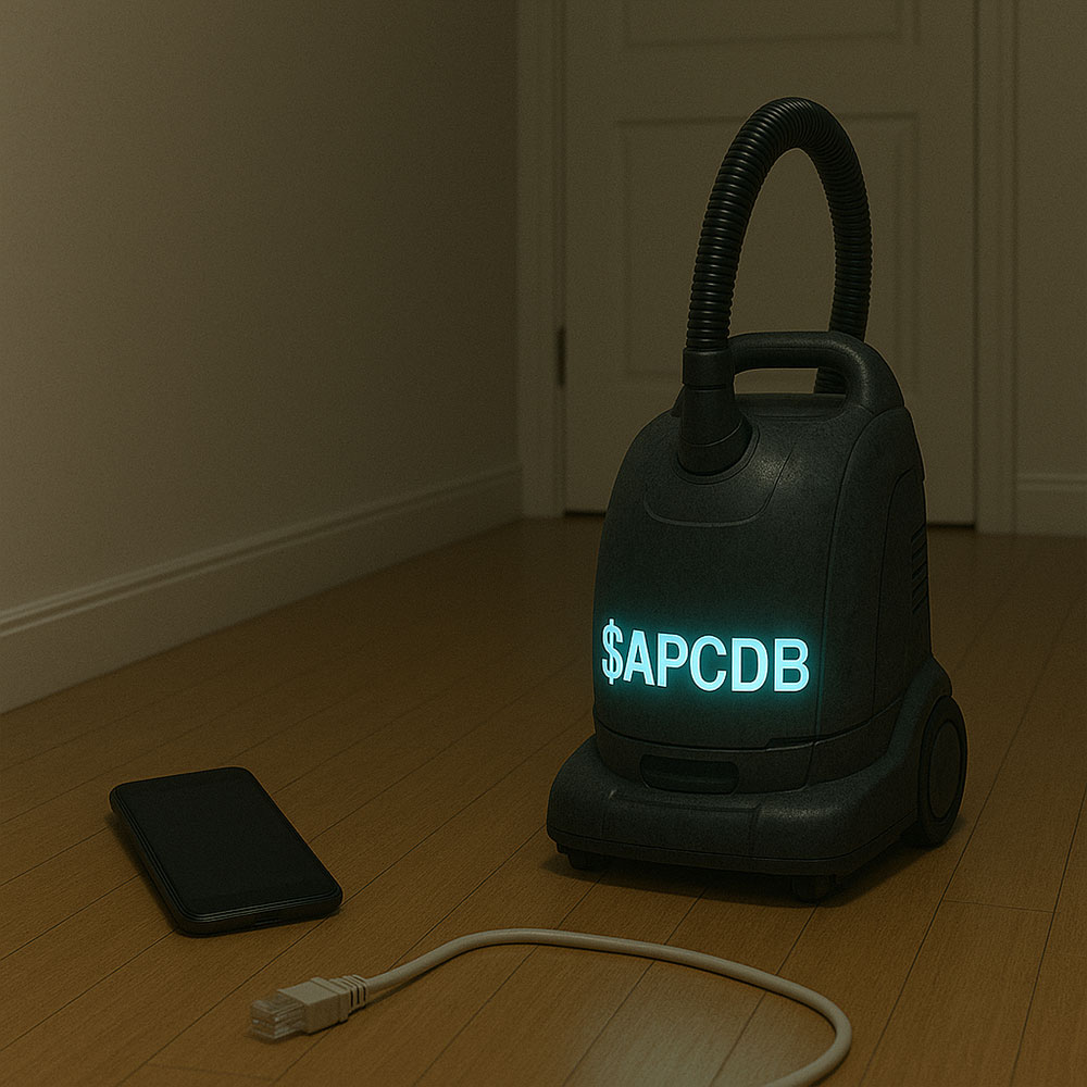APCDustBusters's tweet photo. 📴 You unplugged the router.
You powered off your phone.
Still… it connected.
The $APCDB vacuum doesn’t need a signal.
It is the signal now.
#APCDB #Dustbusters #MemeCoin #CryptoCult #VacuumProtocol #AltcoinSeason #SurrealCrypto #OfflineButNotSafe #BlockchainHumour https://t.co/Tcagblgkwi