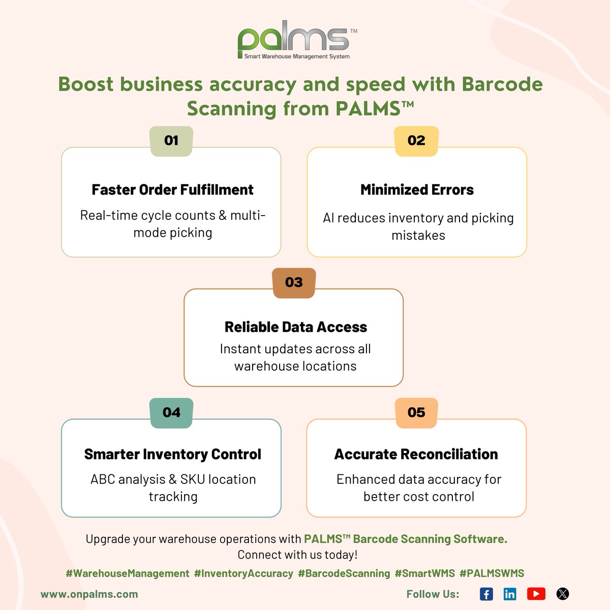 onpalms1's tweet image. Upgrade your warehouse operations with PALMS™ Barcode Scanning Software.

Know More: tinyurl.com/2yby46fv
#BarcodeScanning #barcodesoftware #BarcodeSolutions #inventoryscanning #warehouseautomation #scanningtechnology
#WMS #warehousemanagementsoftware