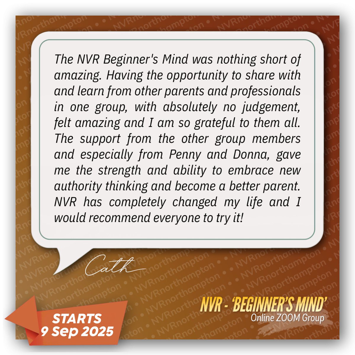 #NVR is a powerful approach for parents who feel they’ve lost their voice, influence, or connection with their child. If you’re lying awake at night, anxious, feeling isolated, or even afraid - for your child or of them - NVR offers a way forward. 

bit.ly/NVR_BM

#CPVA