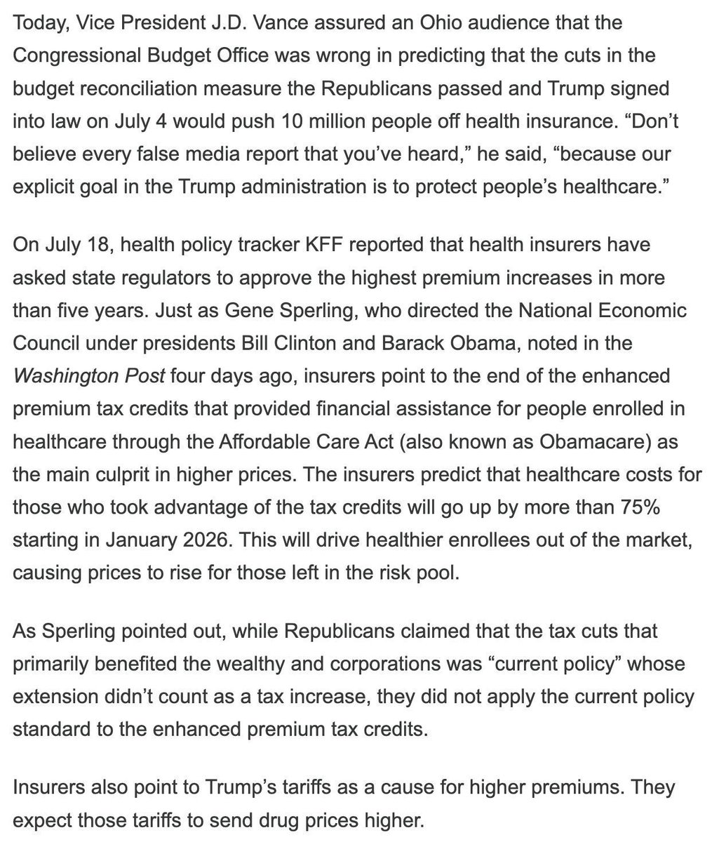 Getting exactly what you voted for, MAGA. 

<a href="/GOP/">GOP</a> #GOP #maga #republicans <a href="/TheDemocrats/">Democrats</a> <a href="/TheDemCoalition/">Democratic Coalition</a> #democrats #FAFO

(from Heather Cox Richardson)