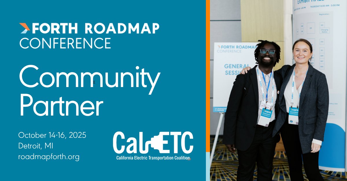 CalETC is now a partner with <a href="/ForthMobility/">Forth</a> for the 2025 Forth Roadmap Conference! Get $75 off full tickets with code CALETC75. Register here: roadmapforth.org/2025/register?… 
#RoadmapForth
