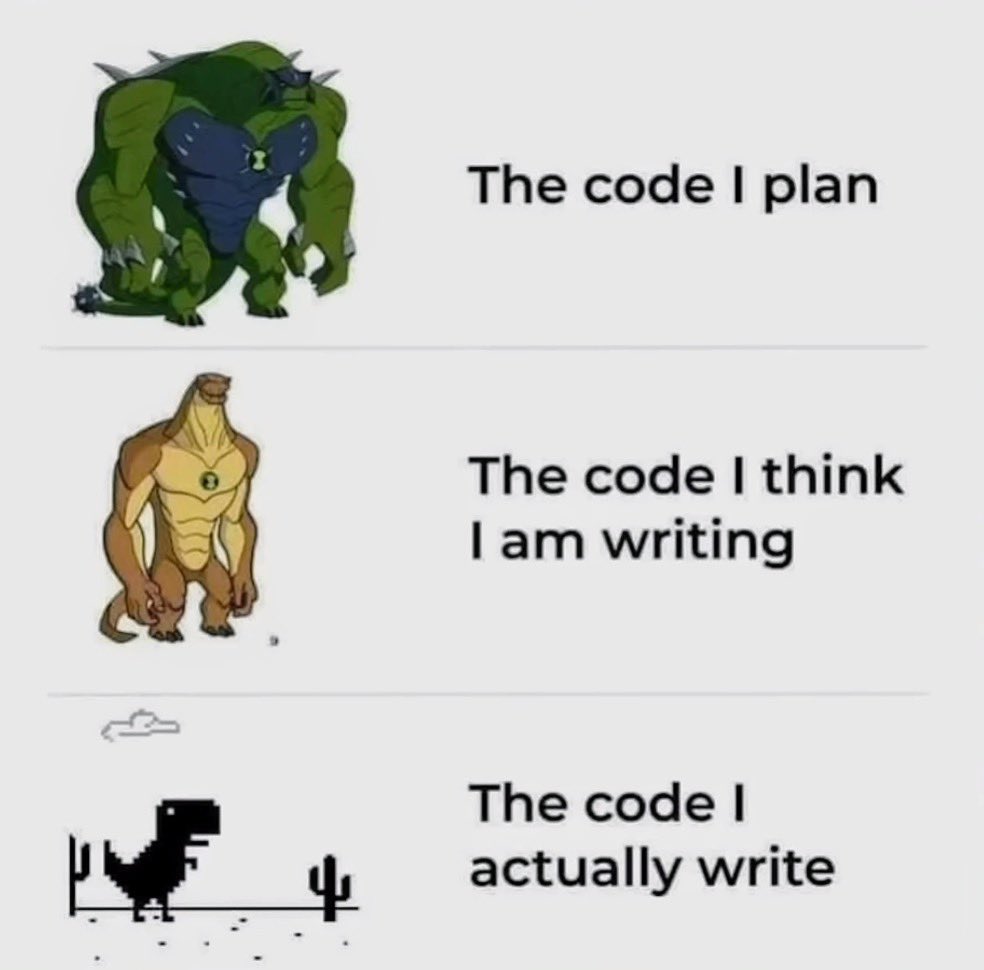The 3 stages of code 😊