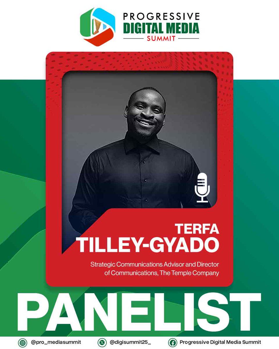Progressive Digital Media Summit (@digisummit25_) on Twitter photo Communications Mastery Personified: <a href="/TerfaTG/">Terfa Tilley-Gyado</a> joins our esteemed panel at #DigiMediaSummit2025, sharing insights from his role at The Temple Company. Communications Mastery Personified: <a href="/TerfaTG/">Terfa Tilley-Gyado</a> joins our esteemed panel at #DigiMediaSummit2025, sharing insights from his role at The Temple Company.