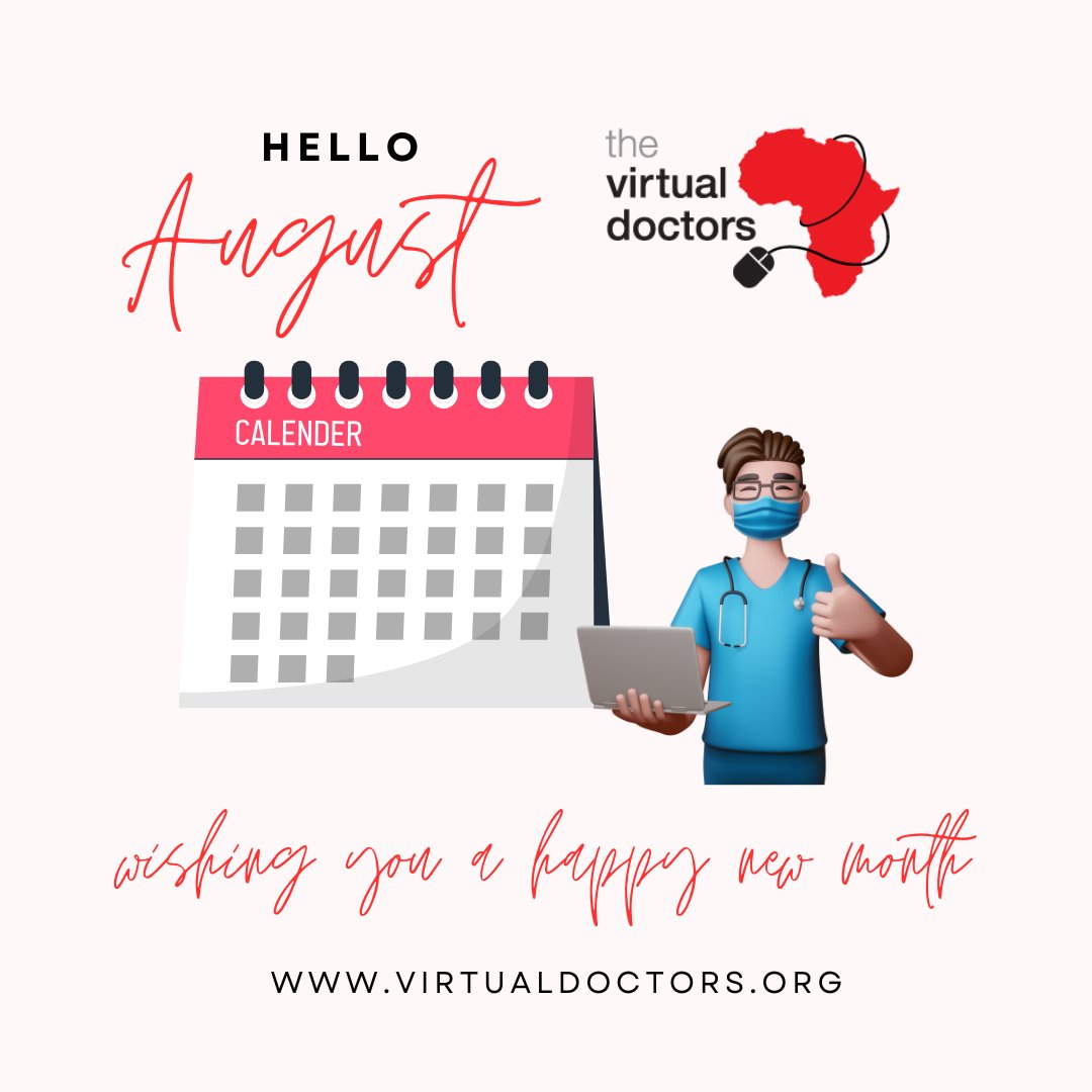 VirtualDocProj's tweet image. 🌟 Hello August! 🌟
As we step into a new month, the Virtual Doctors team is sending you warm wishes for health, growth, and new beginnings.
Let’s keep making a difference, one consultation at a time. 💻🌍❤️
#HappyNewMonth #VirtualDoctors #Telemedicine #HealthcareAccess
