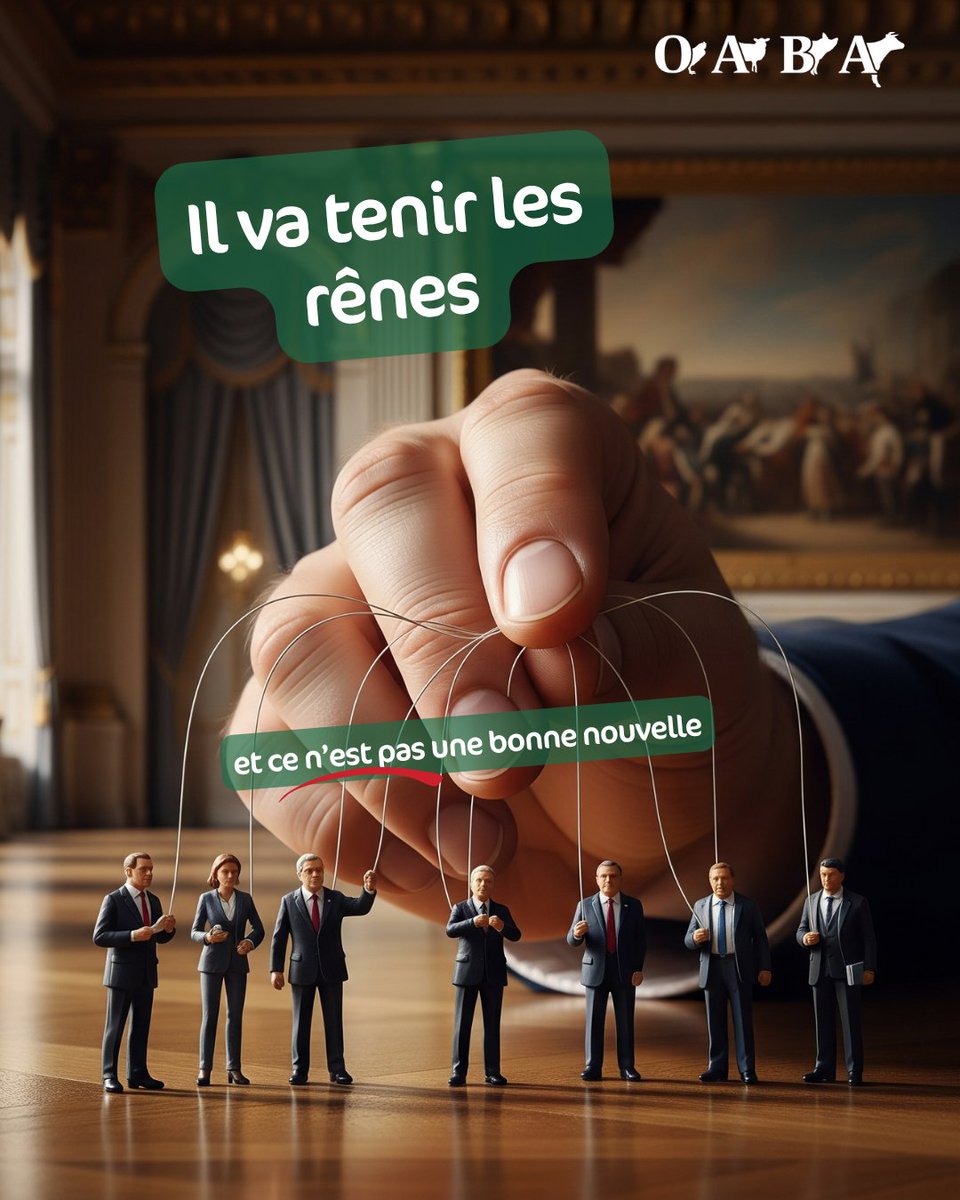 OABA (@oaba_off) on Twitter photo 🔴 Un lobbyiste <a href="/FNSEA/">La FNSEA</a> à la barre du gouvernement : quand les intérêts privés dictent la politique publique ! 😡
Xavier Jamet, dir. des Aff. Publiques de la FNSEA, est nommé chez <a href="/sophieprimas/">Sophie Primas</a> porte-parole du <a href="/gouvernementFR/">Gouvernement</a>, et va tenir les rênes de la désinformation !
1/2 🔴 Un lobbyiste <a href="/FNSEA/">La FNSEA</a> à la barre du gouvernement : quand les intérêts privés dictent la politique publique ! 😡
Xavier Jamet, dir. des Aff. Publiques de la FNSEA, est nommé chez <a href="/sophieprimas/">Sophie Primas</a> porte-parole du <a href="/gouvernementFR/">Gouvernement</a>, et va tenir les rênes de la désinformation !
1/2