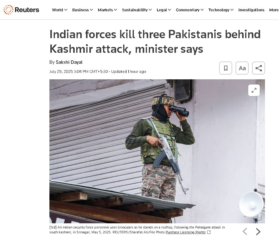 harryminat1's tweet image. India neutralized 3 Pakistani terrorists behind the April Kashmir attack that killed 26 civilians

Evidence like Pakistani IDs &amp;amp; rifles confirms their origin

Pakistan’s denial is baseless propaganda. India’s swift action shows our resolve against terrorism, not external pressure