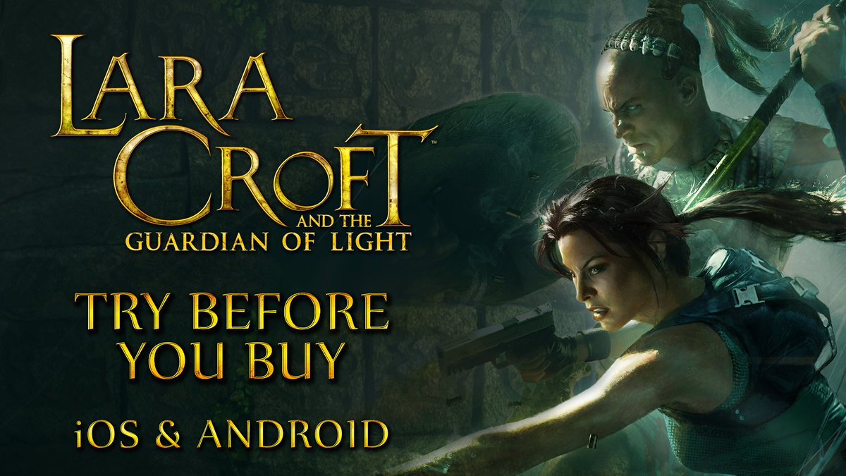 Lara Croft and the Guardian of Light is now available to Try Before You Buy on iOS &amp; Android!
 
Solo or multiplayer, try the first two levels for free! Then, unlock the rest of Lara’s twin-stick adventure via in-app purchase.
🍎:apps.apple.com/app/lara-croft…
🤖:play.google.com/store/apps/det…