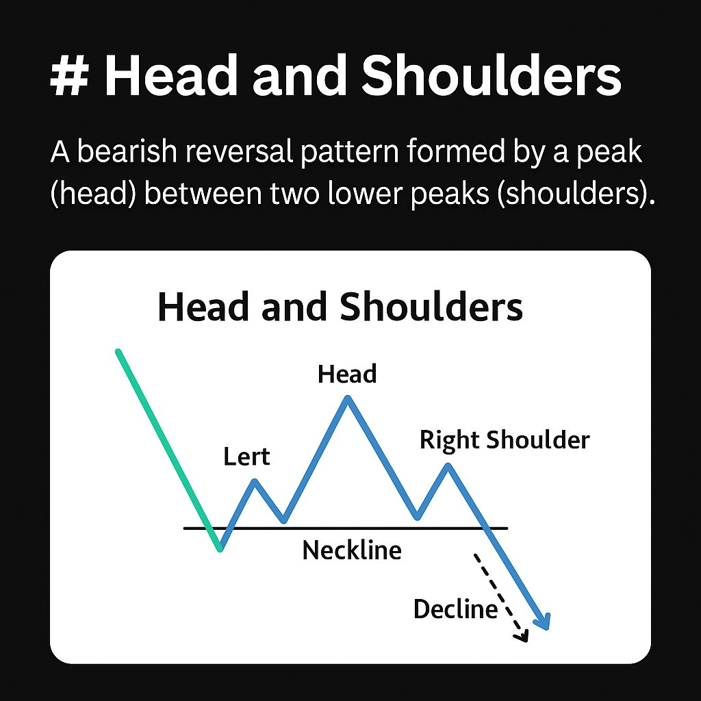 BullsForProfit's tweet photo. 🧠 Chart Pattern Spotlight: HEAD & SHOULDERS
A classic bearish reversal pattern spotted at market tops.
🔹 Left Shoulder
🔹 Higher Head
🔹 Right Shoulder
🔹 Neckline Break = SELL signal 📉
Master this and ride reversals like a pro.
#Bullsforprofit https://t.co/tuclFbmFLI