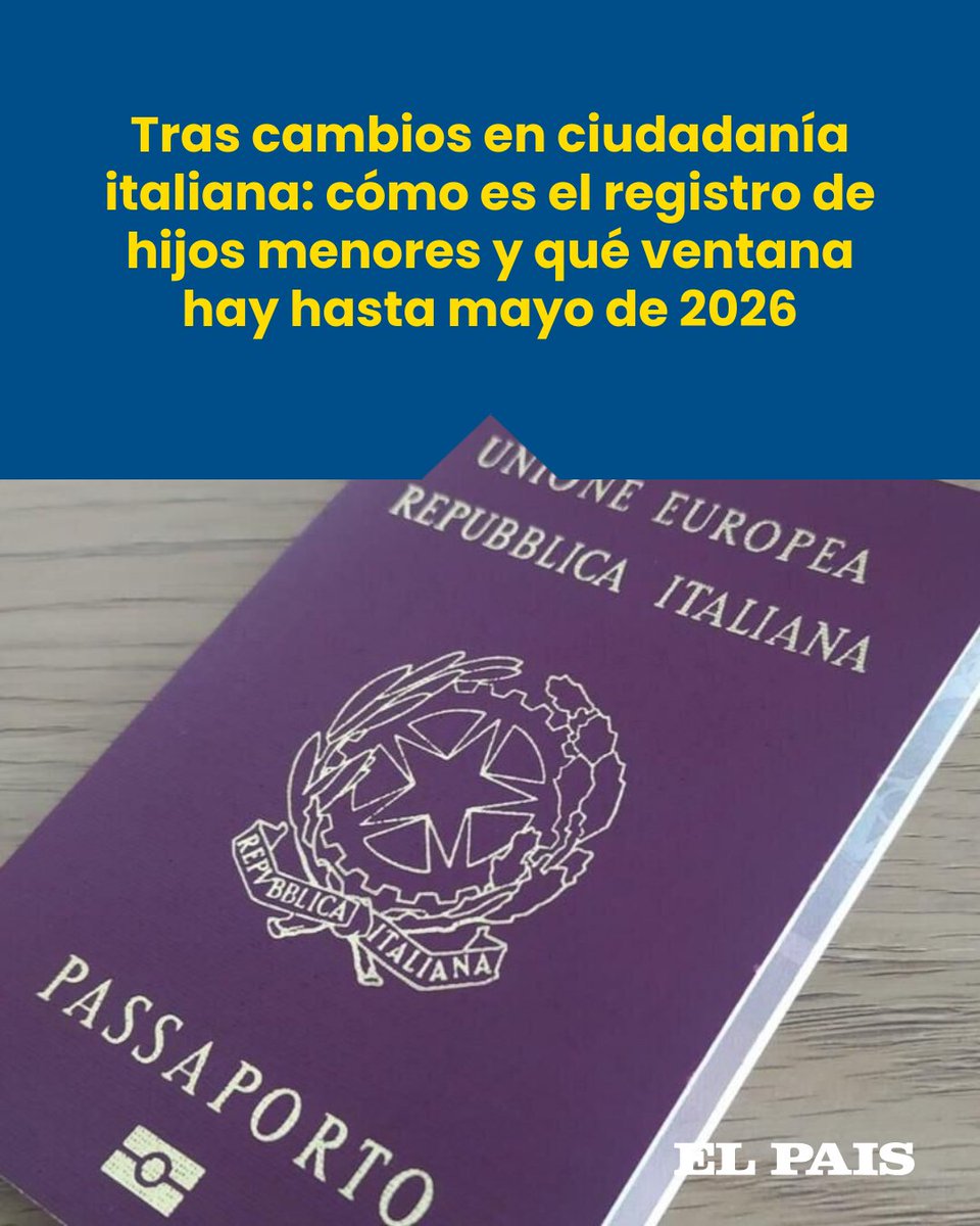 Luego de la entrada en vigor de la nueva ley que regula el acceso a la ciudadanía, los hijos menores nacidos en el extranjero ya no adquieren automáticamente la ciudadanía. elpais.uy/mir5rwbd