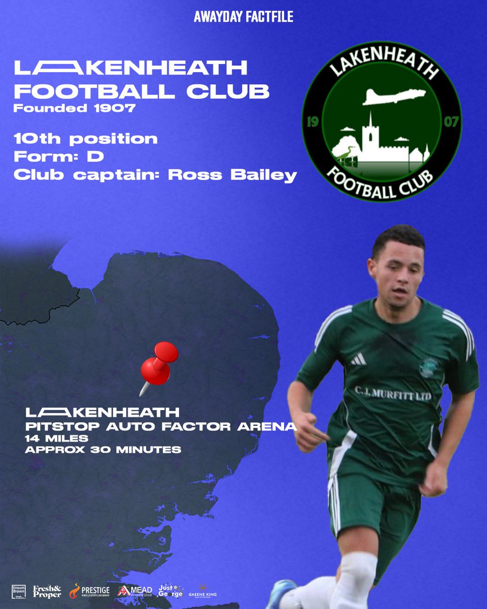 Soham Town Rangers FC (@sohamtownranger) on Twitter photo 🛣️ Awayday Factfile: <a href="/Lakenheath_FC/">Lakenheath FC</a>
#STRFC 🛣️ Awayday Factfile: <a href="/Lakenheath_FC/">Lakenheath FC</a>
#STRFC
