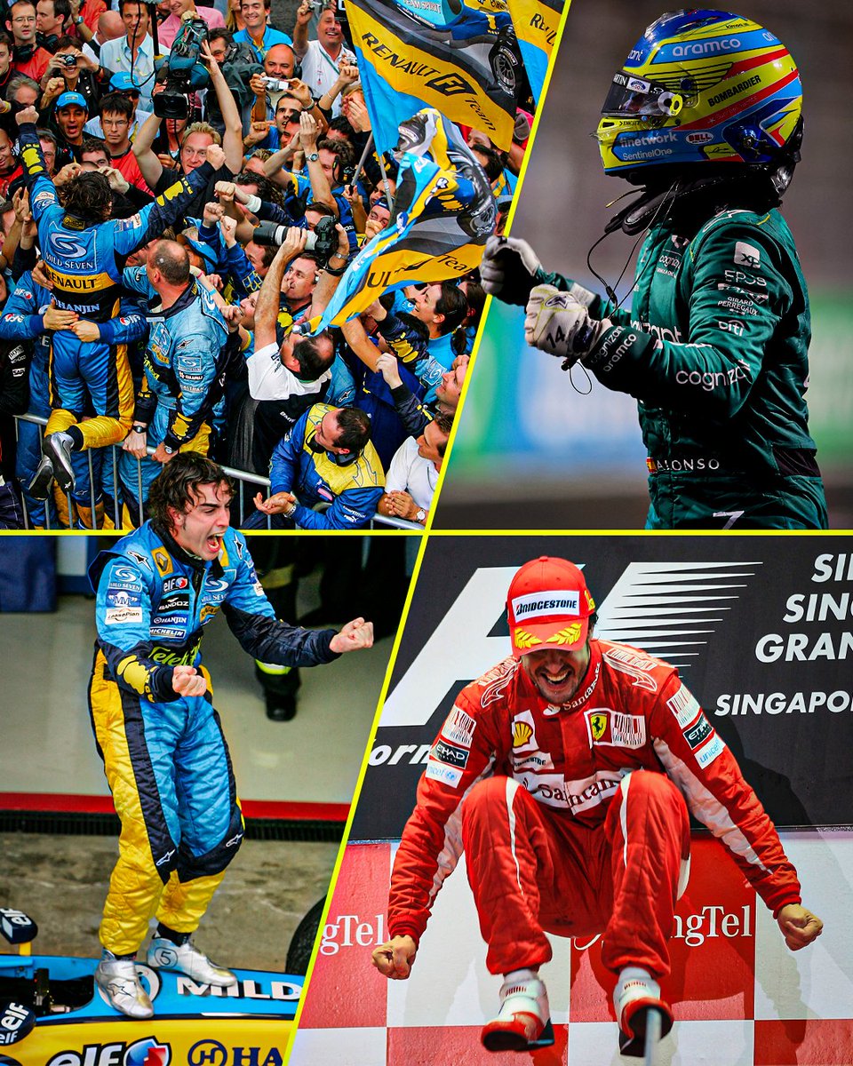 Desde aquel joven Fernando que debutaba en F1 en 2001 hasta la leyenda que es hoy ✨ Desde tu primera victoria en 2003 hasta ahora, 22 años después ❤️

Tú nos descubriste la F1 y nos hiciste tocar el cielo con ella 🏆 Tú, más de dos décadas después, mantienes vivo nuestro sueño
