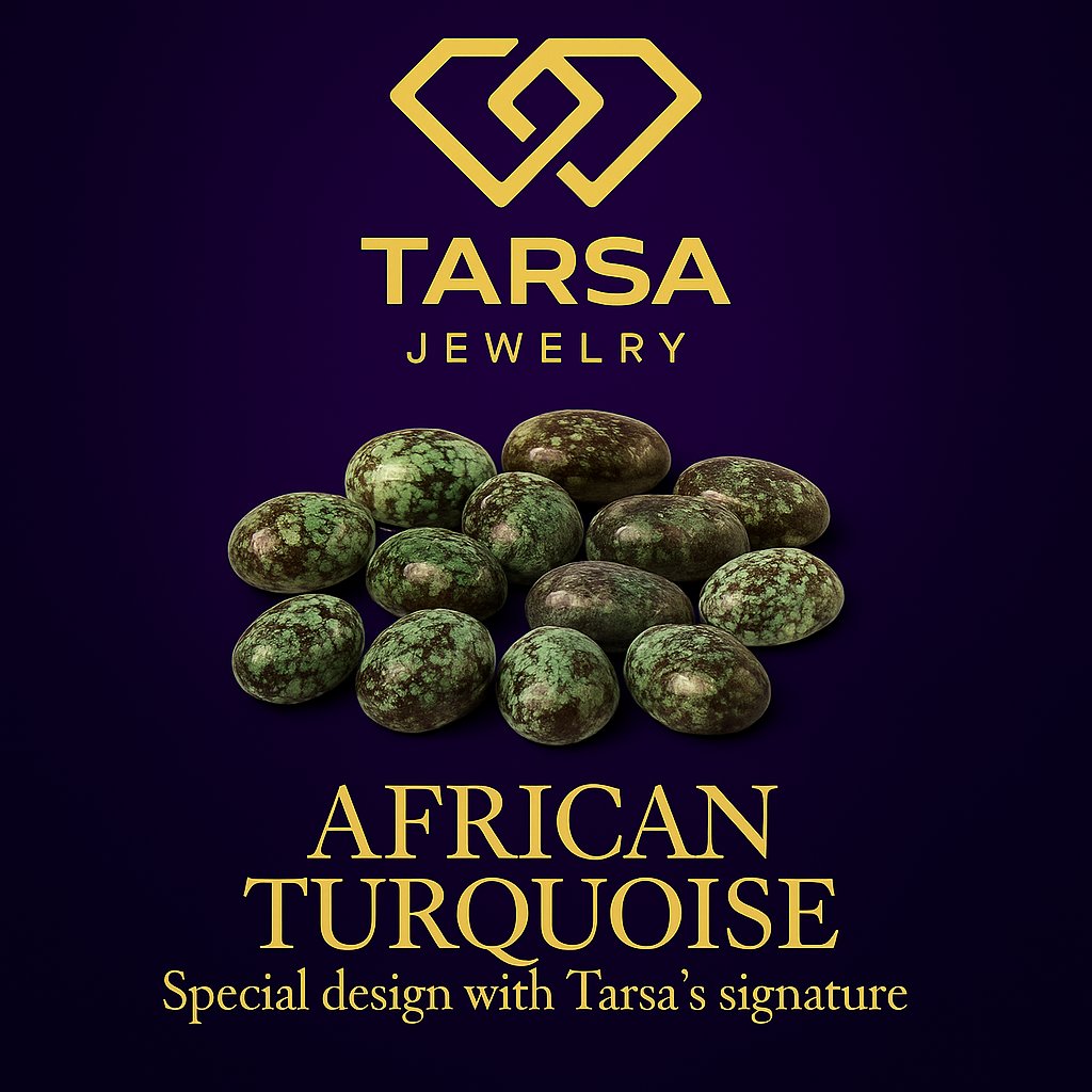 tarsa_jewelry's tweet photo. 🟢 فیروزه آفریقایی؛ سنگی با رگه‌های زمین و روح طبیعت
🌍 African turquoise — earthy, soulful, symbolic
✨ طراحی خاص با امضای طرسا
✨ Special design with Tarsa’s signature

#طرسا #فیروزه_آفریقایی
#TarsaJewelry #AfricanTurquoise https://t.co/EKuIhVphVy