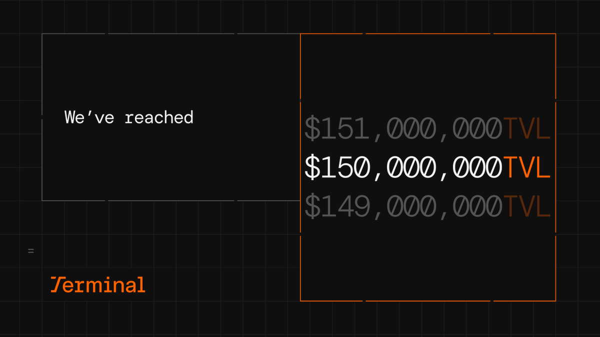 Terminal firmware update: 

TVL crossed $150M  

System operating at all-time high

Running thank.exe