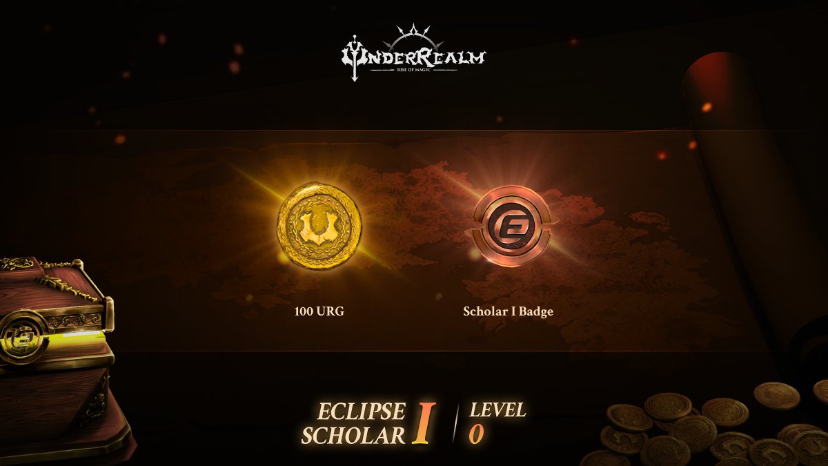 Eclipse Scholar I — Initiation
every Scholar starts here.
but only a few will reach the end.

8 weeks. one path. no second chances.

sync your Eclipse wallet &amp; join the realm play.underrealm.io 🏰