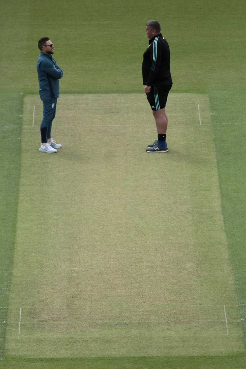 Curator Lee Fortis yelled at the support staff for keeping the cooling box on the square. Asked Indian coach Gambhir to stand behind the rope and check the pitch: India's batting coach Sitanshu Kotak in the PC

Here's the Match minus 2 photo of The Oval head curator Lee Fortis