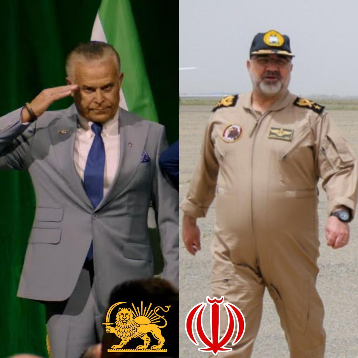 آمادگی جسمانی یک افسر ارتش شاهنشاهی در مقابل یک افسر ارتش ملایان:

یکی آماده نبرد است.
دیگری آماده دسر.