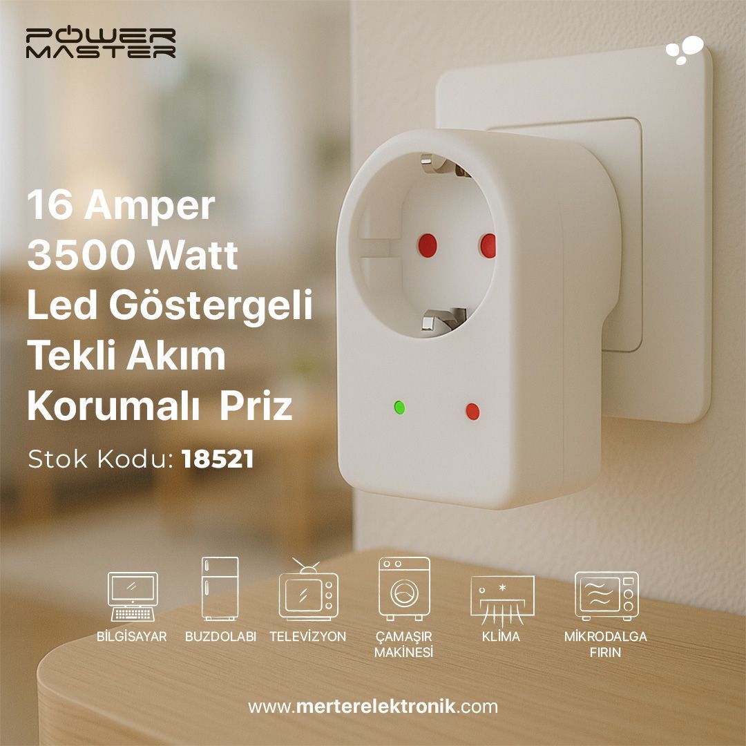 Elektronik eşyalarınız için tam koruma! 🔒
Powermaster akım korumalı prizlerle güven her zaman ön planda. 

merterelektronik.com

#powermaster #pratikçözümler #akımkorumalıpriz #evürünleri