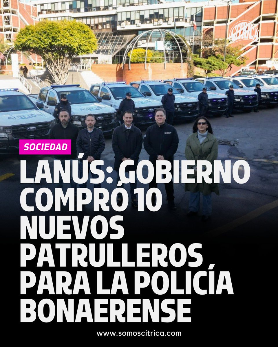 El municipio, junto al gobierno provincial, incorporó diez nuevos móviles policiales totalmente equipados: blindados, con radio, cámaras y balizas. 

🔗 Leé la nota completa en somoscitrica.com

#SeguridadLanús #PolicíaBonaerense #Lanús #Provincia #Patrulleros #bonaerense