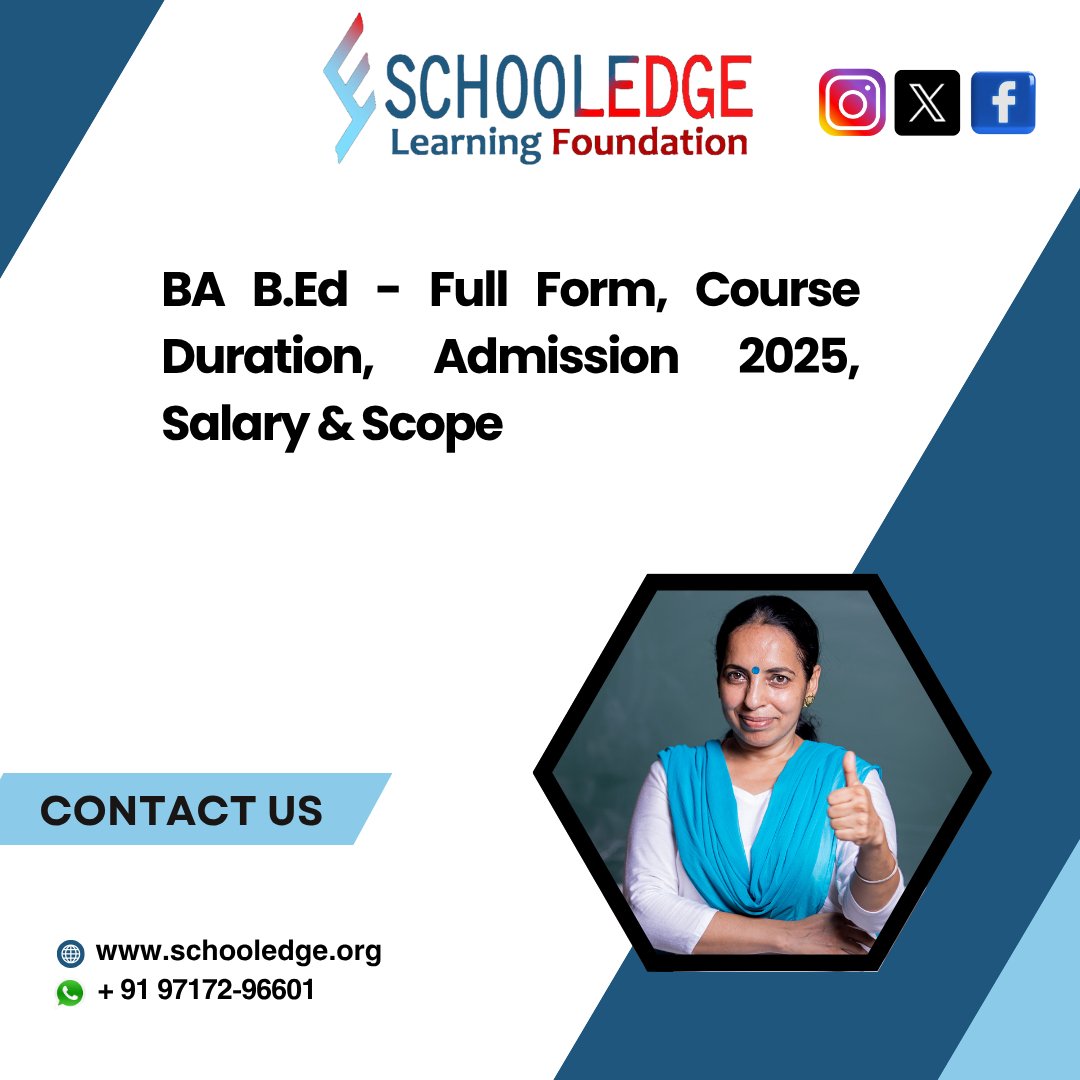 SELF_NGO's tweet photo. BA B.Ed - Full Form, Course Duration, Admission 2025, Salary &amp; Scope
https://t.co/SX3nK3T3xG https://t.co/UFndglTJUH