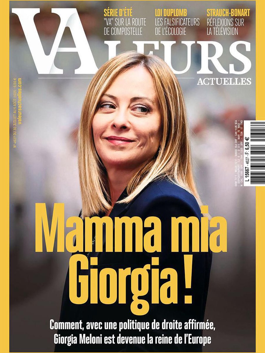 Valeurs Actuelles: “Giorgia Meloni, reine d’Europe.”
