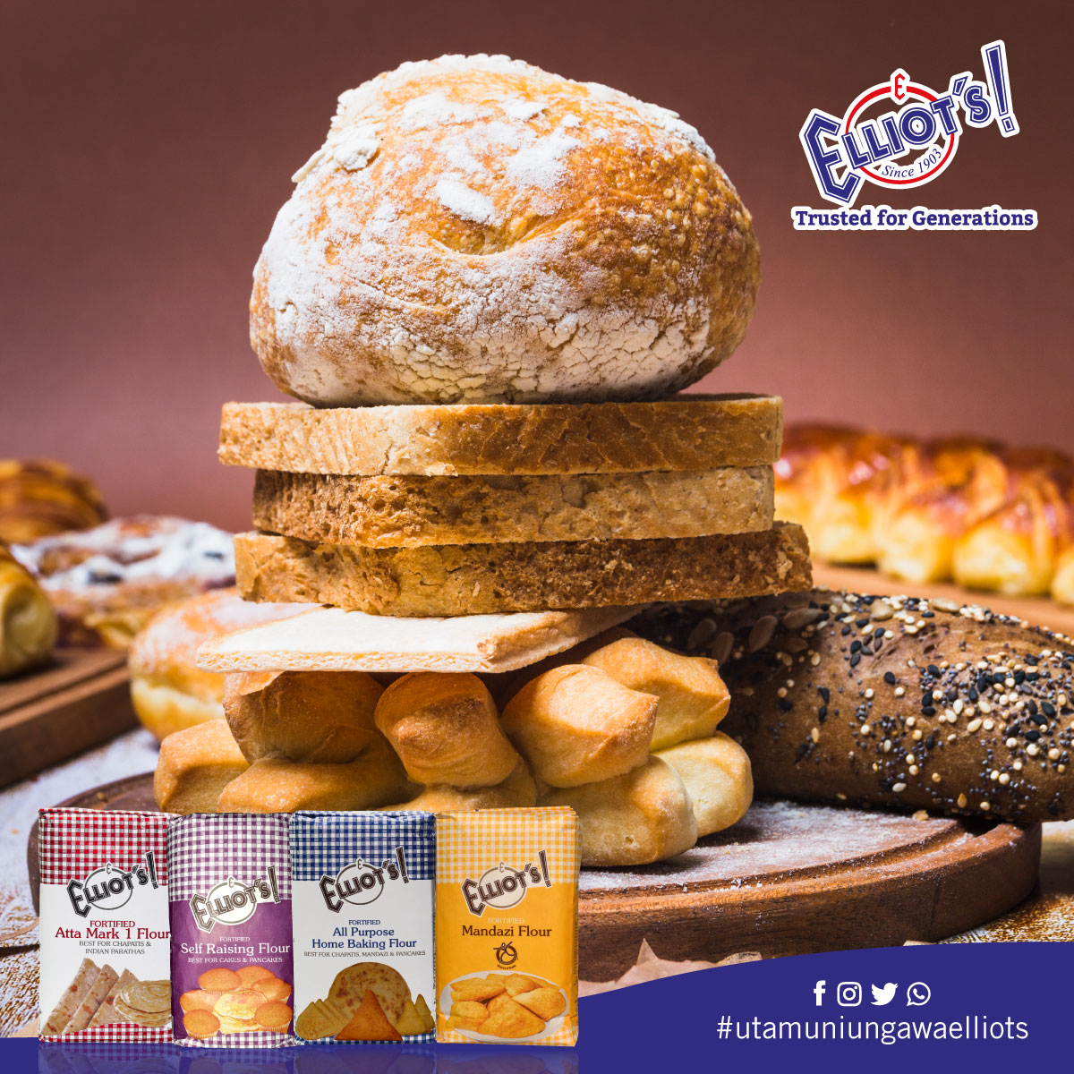 Good pastry is like a good meal; it should be light, digestible, and satisfying. Which of these is not a pastry  made from #elliotsflour ?
#elliotsflourselfraising
#elliotsflourallpurpose
#elliotsmandazi
#attamark1
#cupcakes
#chapati
#cakeday📷
#mandazi
#samosa
#GOAT
#madeinkenya