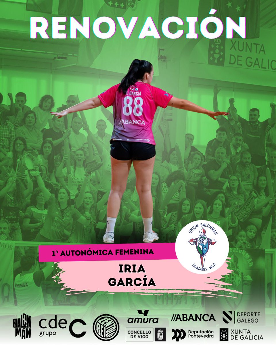 RENOVACIÓN

Iría García, extremo derecho zurda, continuará formando parte de nuestro proyecto una temporada más.
El año pasado volvió tras su rotura de ligamento y empezó a sumar minutos entrando poco a poco en dinámica.
El trabajo ya está hecho. Ahora toca disfrutar en la pista.