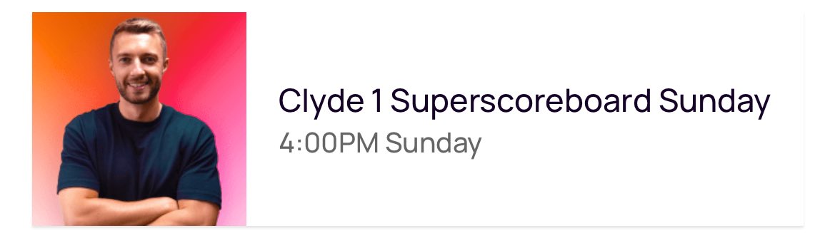 🆕 Superscoreboard Sunday

📻 Delighted to say I’ll be hosting a brand new show from 4pm-7pm every Sunday on Clyde 1

⚽️ The first comprehensive review of the weekend’s action where you can have your say

🚗 Podcast will also be available for your Monday morning commute to work