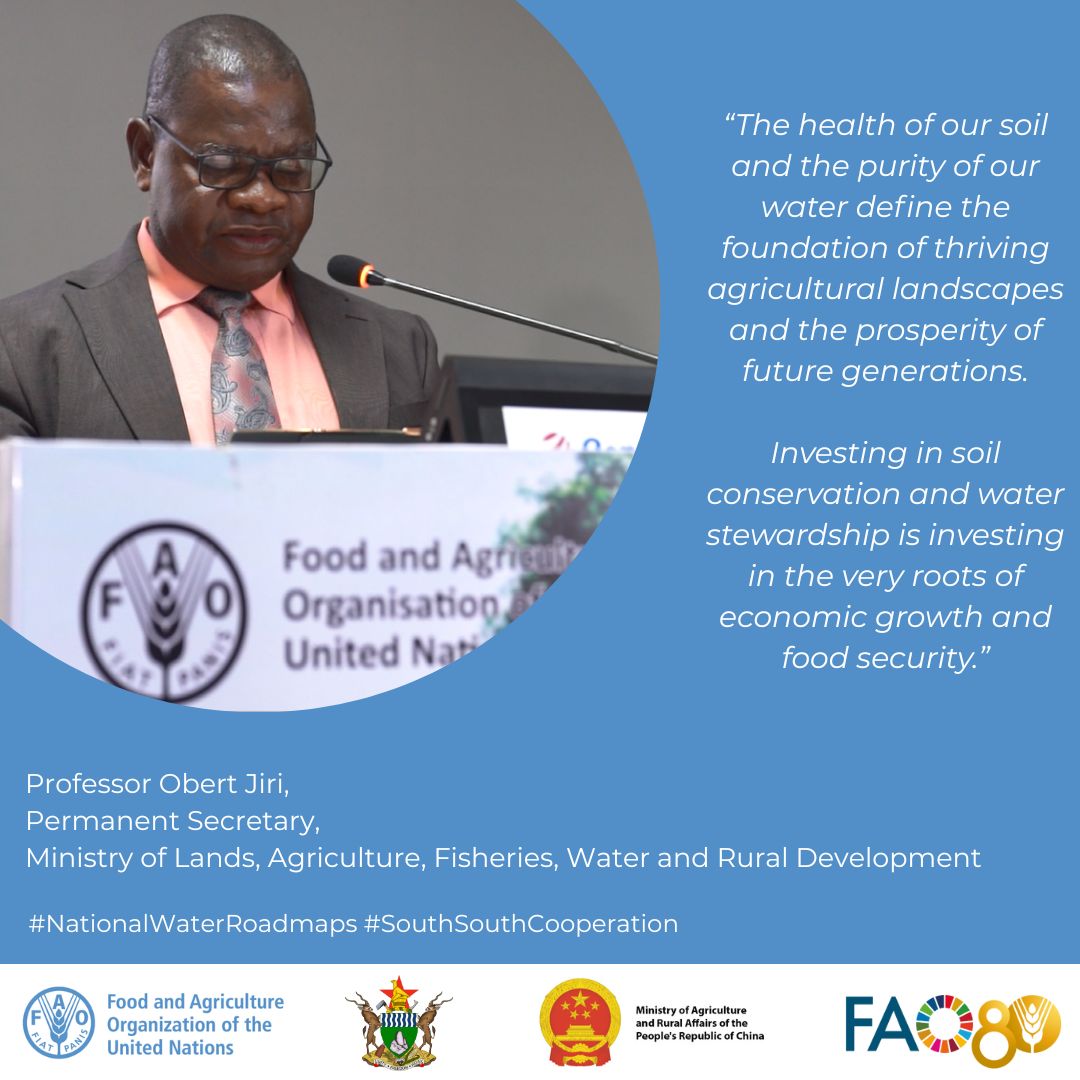 FAO Zimbabwe (@faozimbabwe) on Twitter photo Professor <a href="/obertjiri/">Obert Jiri</a> as Zimbabwe launched the two projects: “Capacity Development on Sustainable Soil Management in the Global South” & “National Water Roadmap towards 2030 Sustainable Development Goals” <a href="/MoLAFWRD_Zim/">MinofLands,Agric,Fisheries,Water&Rural Development</a> w/<a href="/FAOLandWater/">FAO Land, Soil and Water</a>
Learn more 👉bit.ly/3H8OHnN Professor <a href="/obertjiri/">Obert Jiri</a> as Zimbabwe launched the two projects: “Capacity Development on Sustainable Soil Management in the Global South” & “National Water Roadmap towards 2030 Sustainable Development Goals” <a href="/MoLAFWRD_Zim/">MinofLands,Agric,Fisheries,Water&Rural Development</a> w/<a href="/FAOLandWater/">FAO Land, Soil and Water</a>
Learn more 👉bit.ly/3H8OHnN