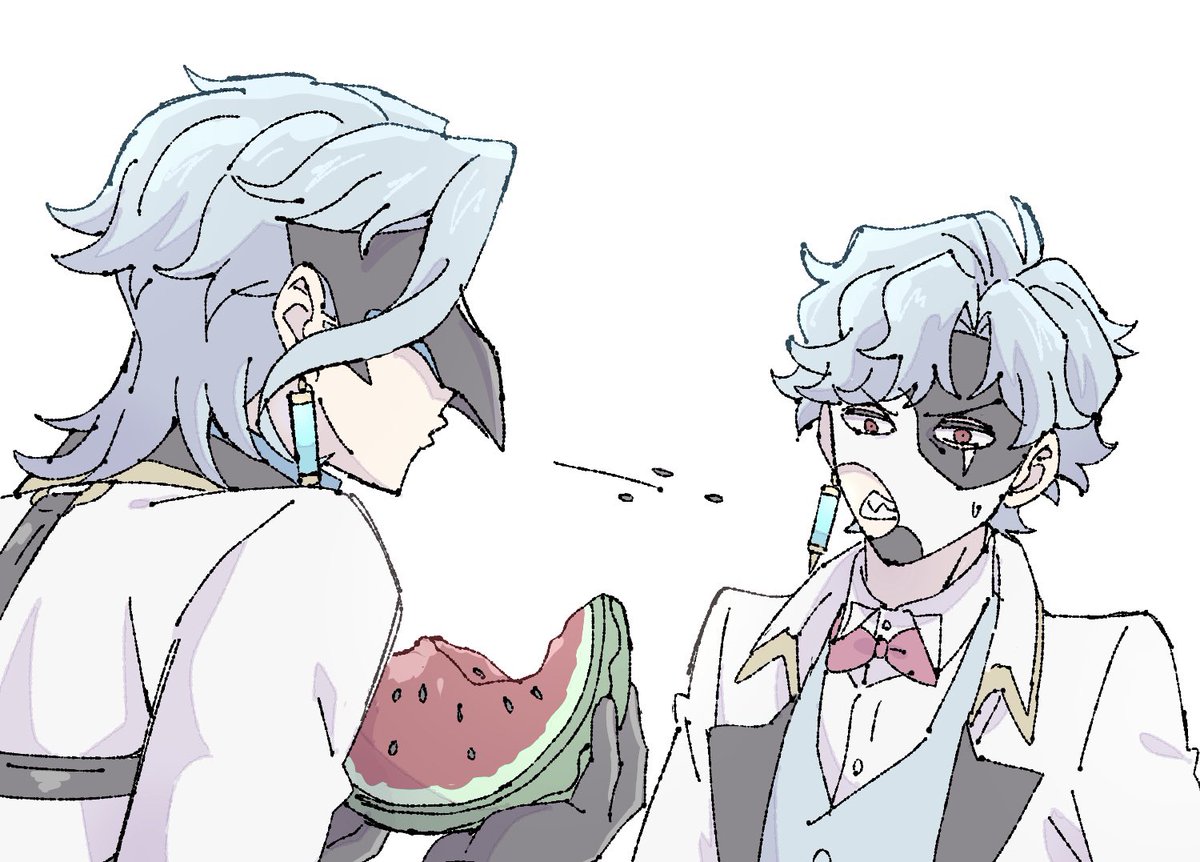 スイカの種くらえ〜🍉