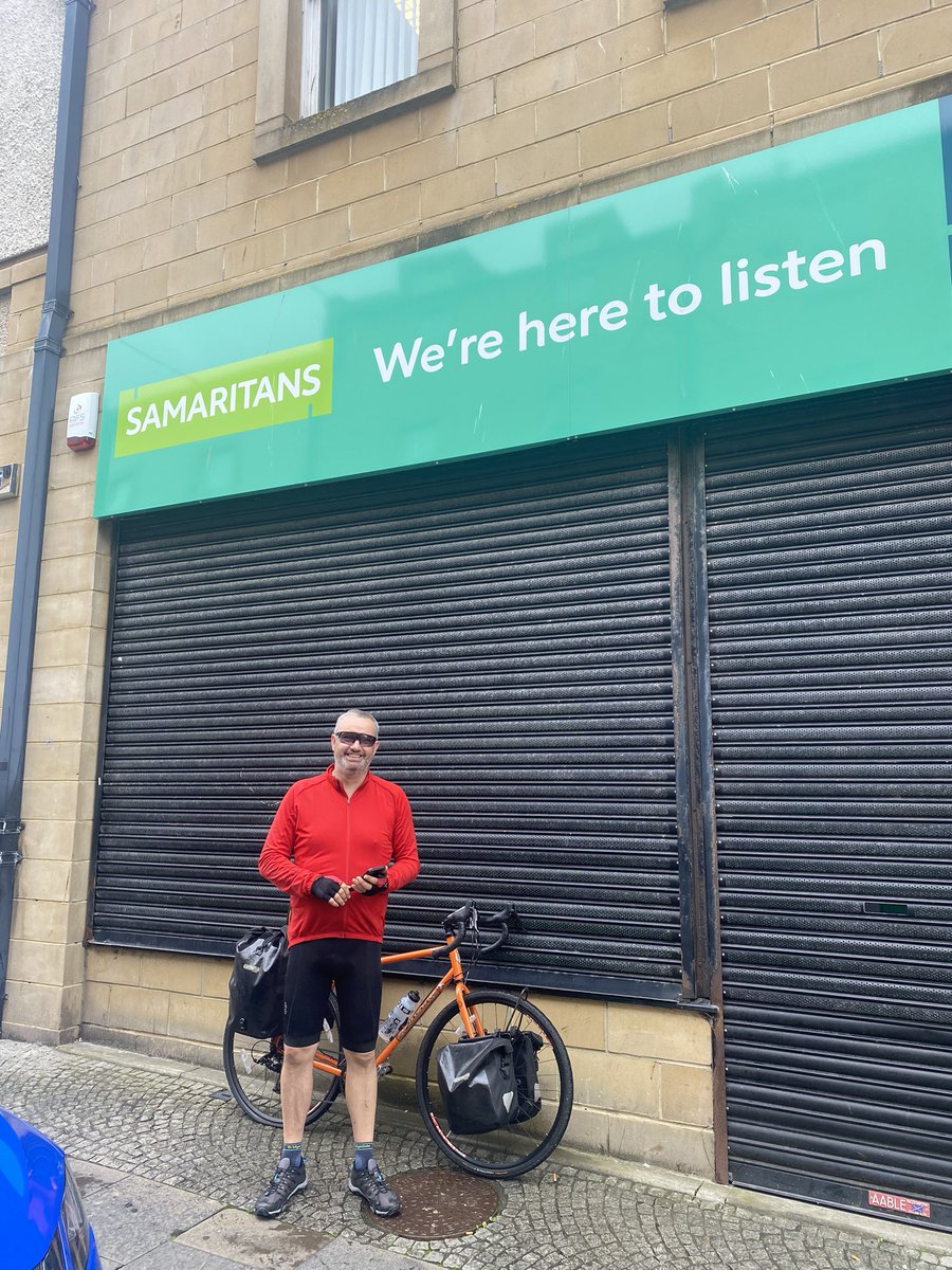 Our very own Neil Beatie from Shetland cycling around Scotland for the Samaritans, safe onwards journey buddy,