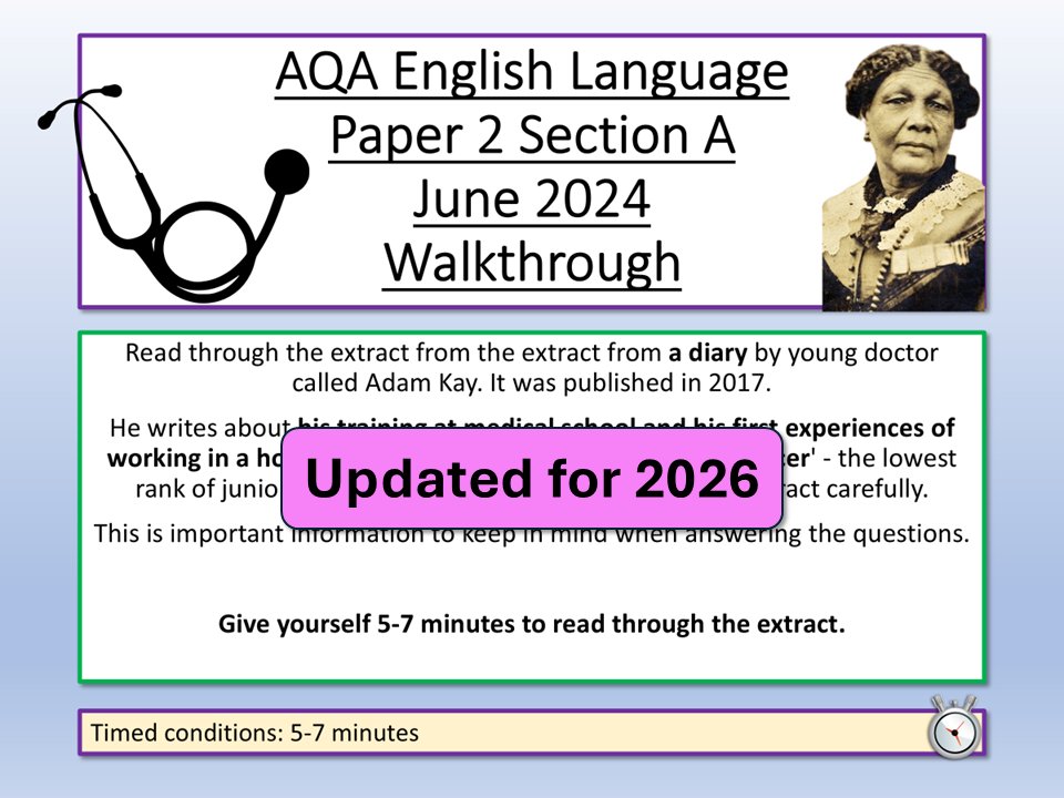 AQA English Language Paper 2 June 2024 walkthrough - updated for the 2026 questions. Previously downloaded? Get the update free.
tes.com/teaching-resou…
#teamenglish #edutwitter #teachertwitter #gcses #gcses2026 #aqa #aqa2026 #teachers #teach #teaching #exams #students #teacher