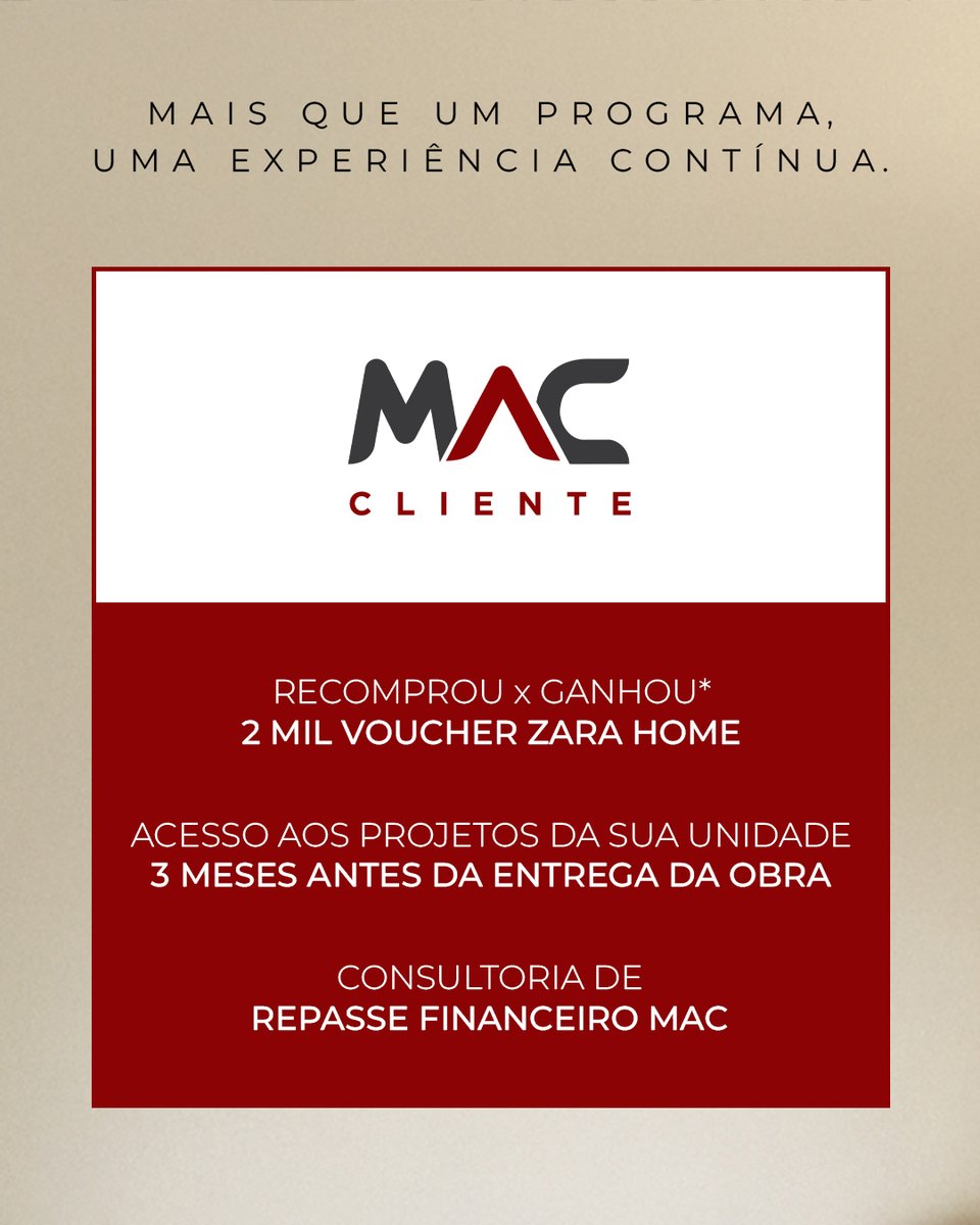 macconstrutora's tweet image. 🎉 Seja bem‑vindo a uma nova experiência MAC! Em 2025 celebramos 45 anos de história, reforçando nosso DNA de alto padrão. O Programa Fidelidade MAC, criado em 2022 para valorizar quem confia e indica nossos empreendimentos, foi renovado neste ano comemorativo. Tudo com o…