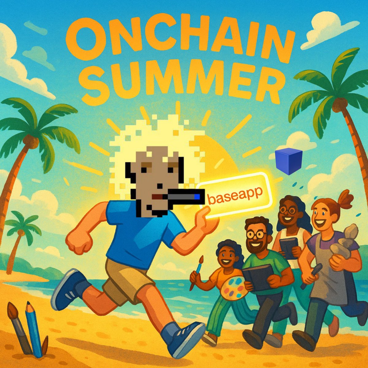Big Gm! From canvas to blockchain
 join the onchain revolution with <a href="/baseapp/">Base app</a> and <a href="/zora/">$zora</a> this summer