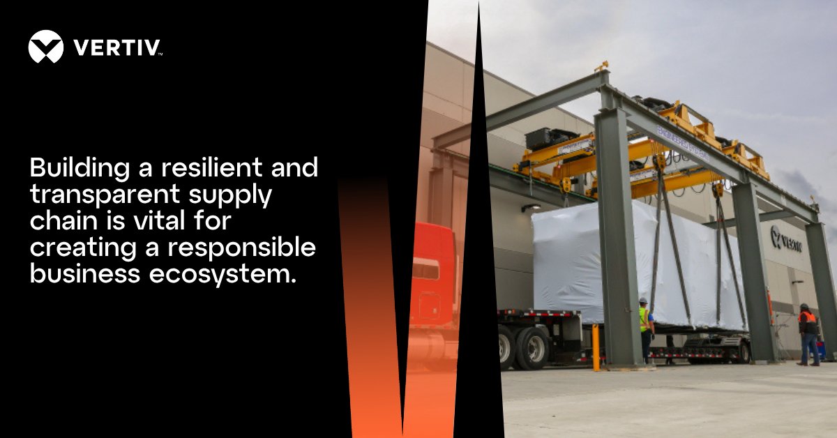 At Vertiv, a transparent supply chain means aligning with partners who share our values, upholding human rights, and facilitating safe workplaces. Download our 2024 Responsible Business report here: ms.spr.ly/6010SFD26

#Vertiv #OneVertivOneWorld #EnergyEfficient