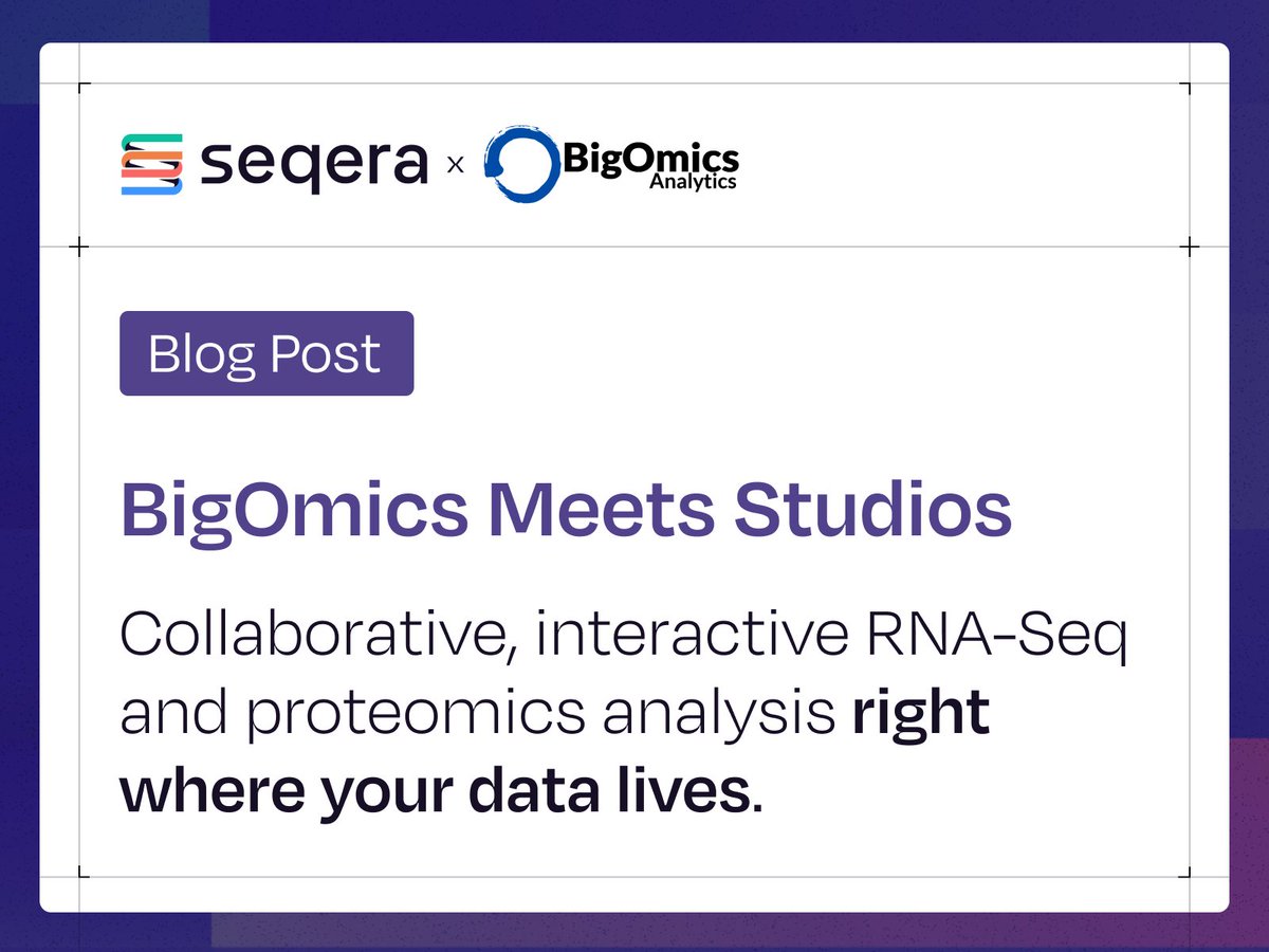 Seqera (@seqeralabs) on Twitter photo We've teamed up with <a href="/bigomics/">bigomics</a> to bring Omics Playground (BigOmics' interactive RNA-seq and proteomics workbench) to Seqera Platform. 🤝 
The result? A seamless end-to-end path from raw reads to interactive plots, all deployed on the same infrastructure as your <a href="/nextflowio/">Nextflow</a> We've teamed up with <a href="/bigomics/">bigomics</a> to bring Omics Playground (BigOmics' interactive RNA-seq and proteomics workbench) to Seqera Platform. 🤝 
The result? A seamless end-to-end path from raw reads to interactive plots, all deployed on the same infrastructure as your <a href="/nextflowio/">Nextflow</a>