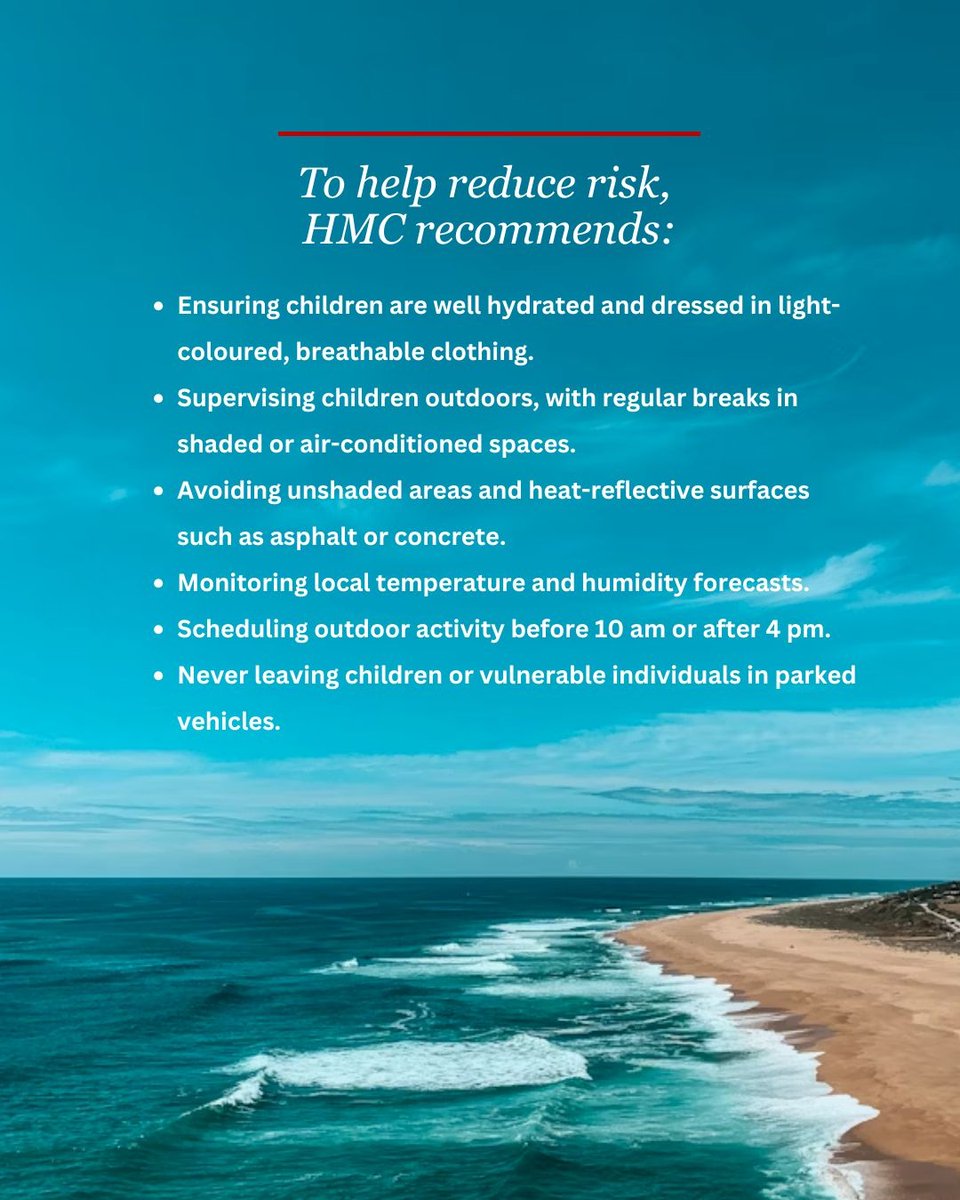 MarhabaQatar's tweet image. As temperatures rise, HMC urges the public to take precautions against heat-related illnesses this summer, especially for children and the elderly. Swipe to learn key tips on staying safe

READ MORE ▶ marhaba.qa/hmc-issues-sum…

#MarhabaQatar #HMC