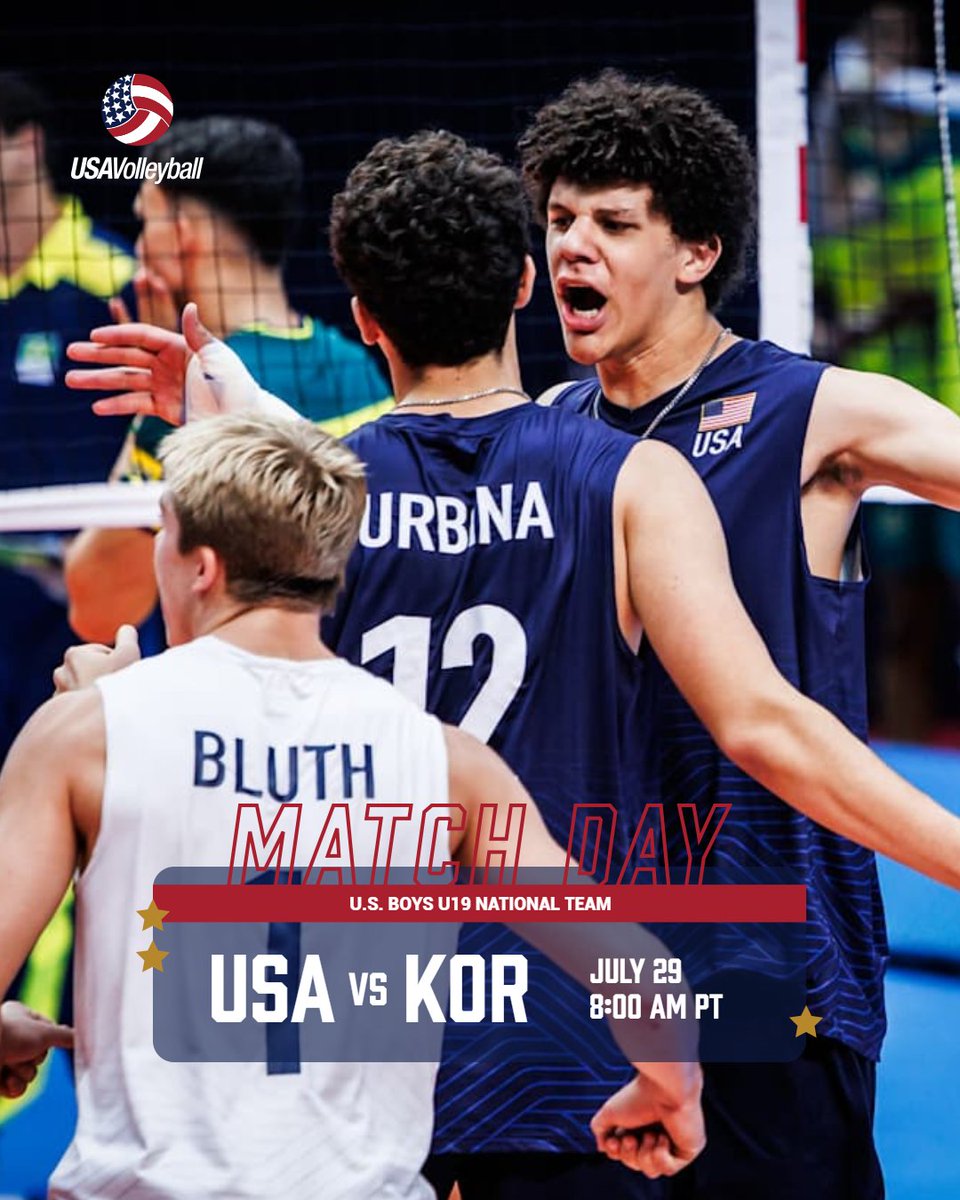 New day, new challenge! 😤

The U.S. Boys U19 National Team 🇺🇸 takes on Korea 🇰🇷 at the 2025 FIVB World Championship in Tashkent, Uzbekistan.

Watch live on the Volleyball World YouTube: go.usav.org/vwyoutube

📸: FIVB