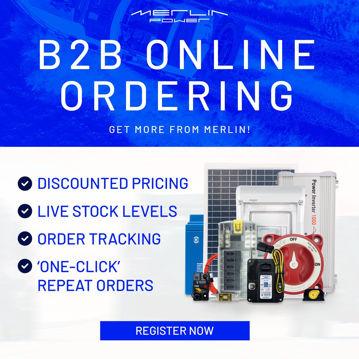 Merlin__Power's tweet photo. Here's your chance to get more from Merlin!

With a B2B account you’ll benefit from:

☑️ Personalised pricing.
☑️ Stock availability checks.
☑️ Effortless order placement.
☑️ Tailored shopping lists.
☑️ Automated order status updates.

https://t.co/9TVM3giRlR

#MerlinPower https://t.co/ZavZ9hnH2I