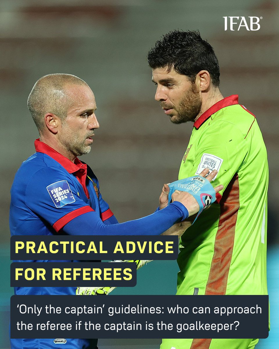 Only the goalkeeper or the nominated player, not both, may approach the referee.

If the nominated player is substituted or sent off, another player must be nominated.