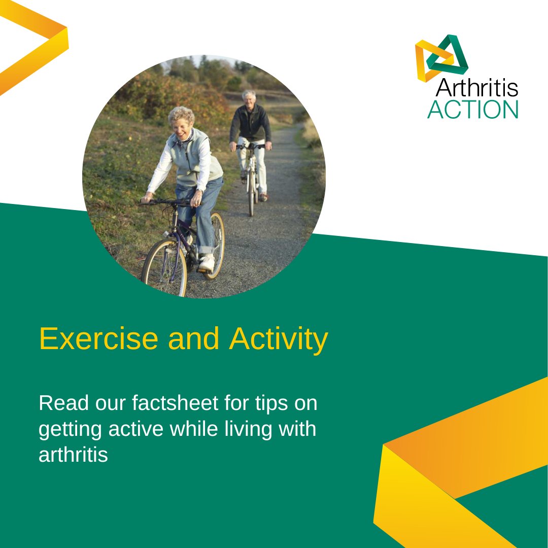 Keeping active is really important for your mental and physical health, especially if you live with #arthritis. 

Read our short factsheet for information on how you can get more active to help manage your arthritis: arthritisaction.org.uk/wp-content/upl…