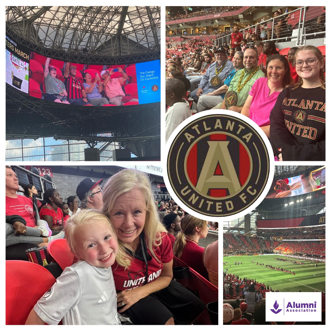 #MGAAlumni showed up with big cheers, good vibes, and Knight pride at #AtlantaUnited Night! ⚽🔥⚔️