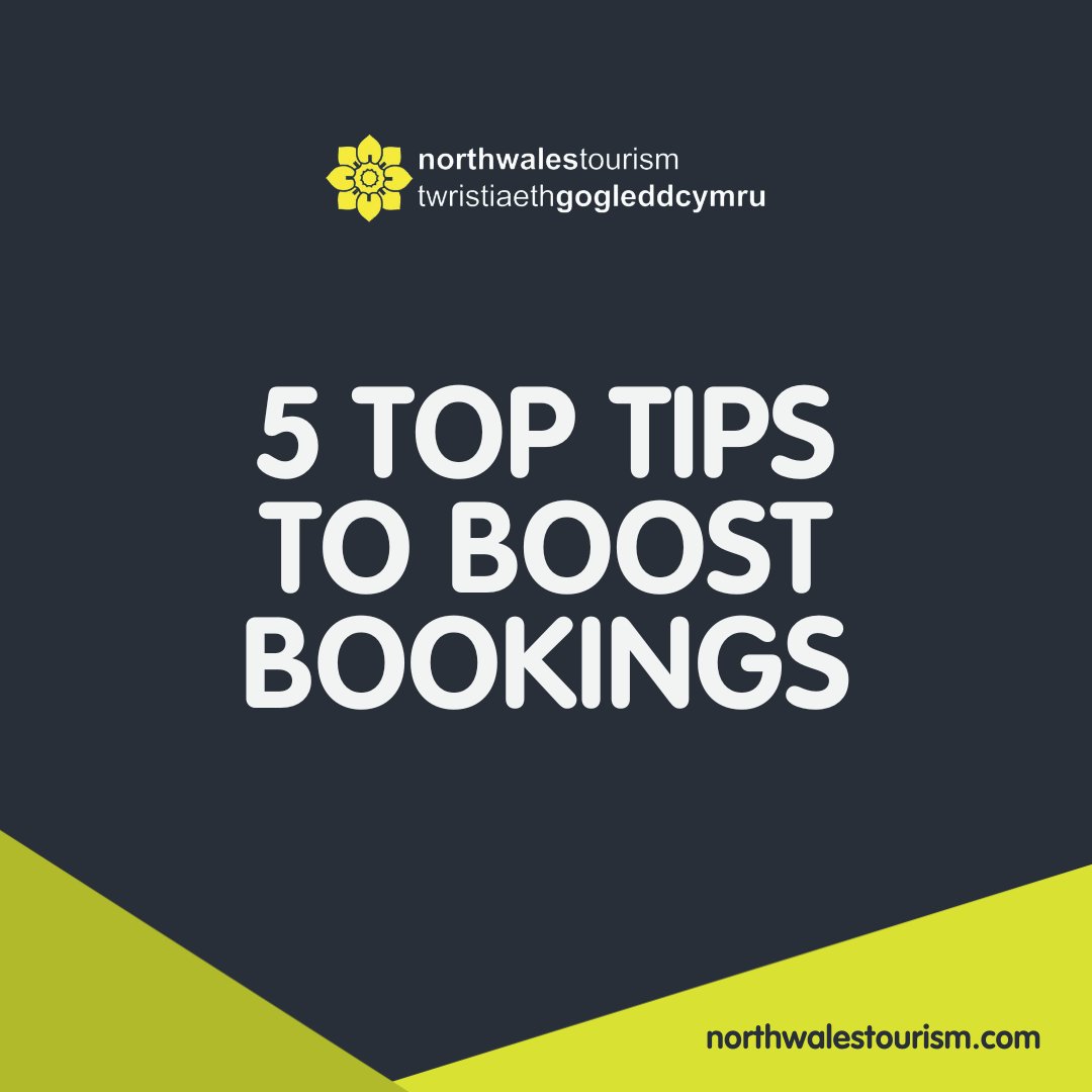 Seeing more last-minute bookings? Here’s how to stay ahead:
1️⃣Optimise your online presence
2️⃣Use social media to inspire travelers
3️⃣Offer last-minute deals
4️⃣Be responsive &amp; flexible
5️⃣Team up with local partners
#NorthWalesTourism #NorthWales #JoinUs #Marketing #Networking